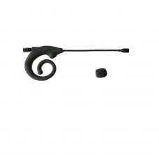 Black Replacement Detachable Snail Type earhook Headset Microphone - without connector